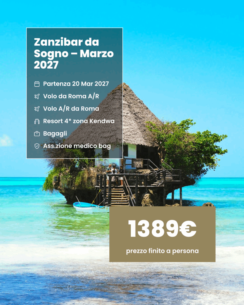 Zanzibar da Sogno – Marzo 2027