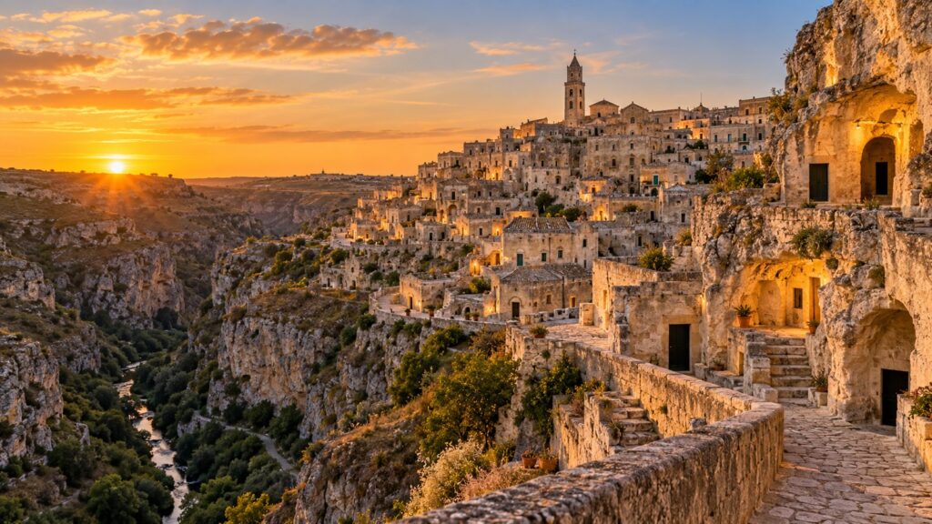 Panorama dei Sassi di Matera, destinazione italiana da scoprire nel 2027 secondo la classifica di viaggio